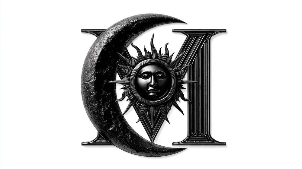 Sun and Moon monogram, version two