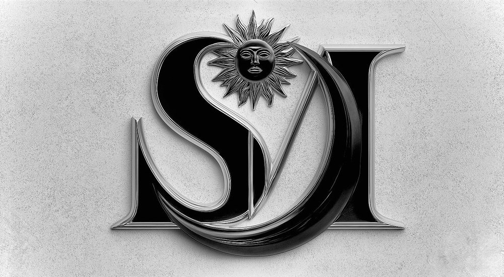 Sun and Moon monogram, version three